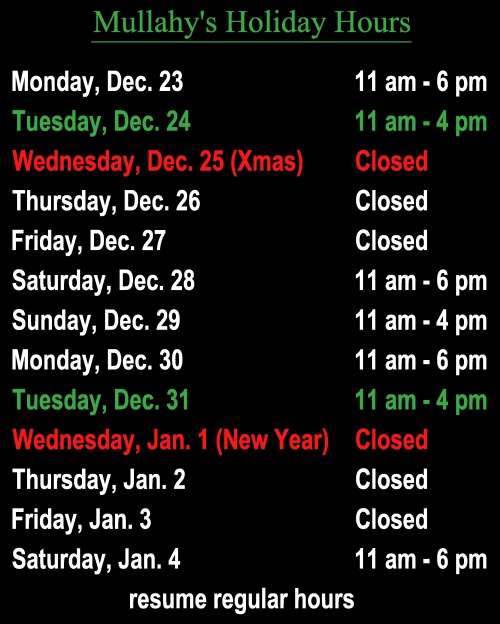 holiday hours